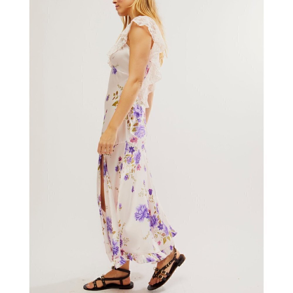 FREE PEOPLE Warm Hearts Midi Dress / Ivory Combo NEW! - Picture 6 of 12